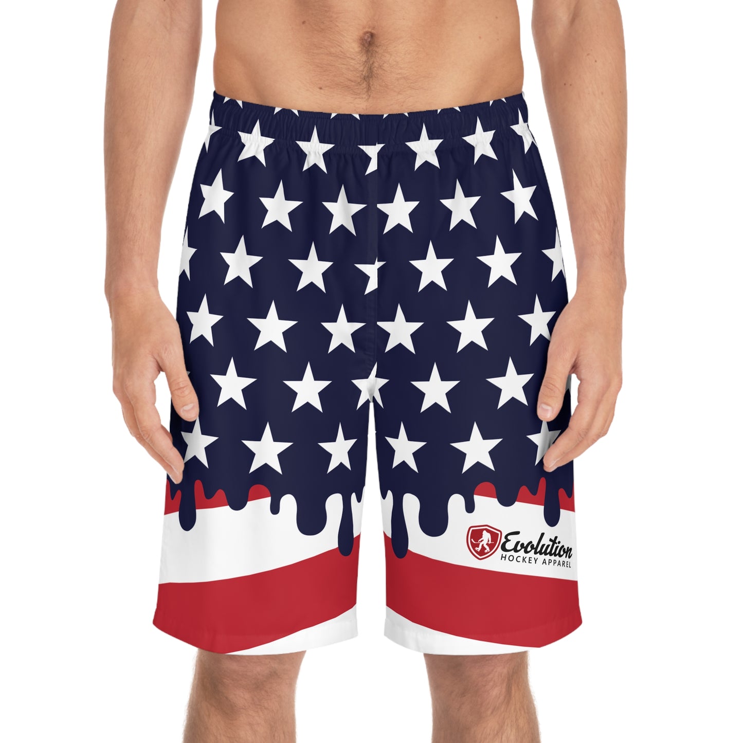 Men's Melted USA Flag Board Shorts