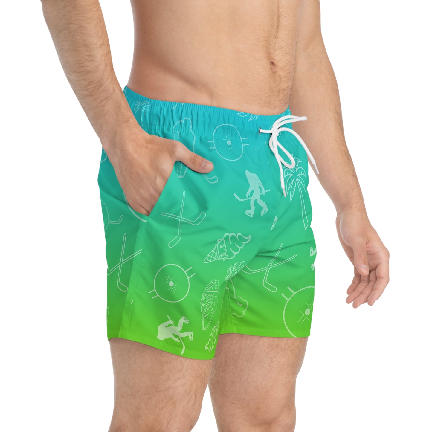 (XS) Blue Lagoon Swim Trunks