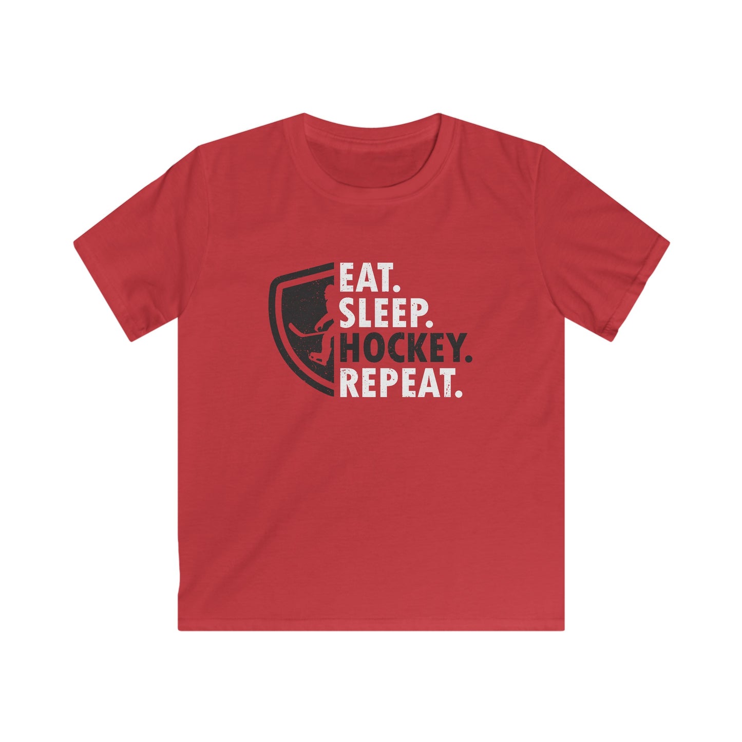 Kids Eat Sleep Hockey Repeat Tee