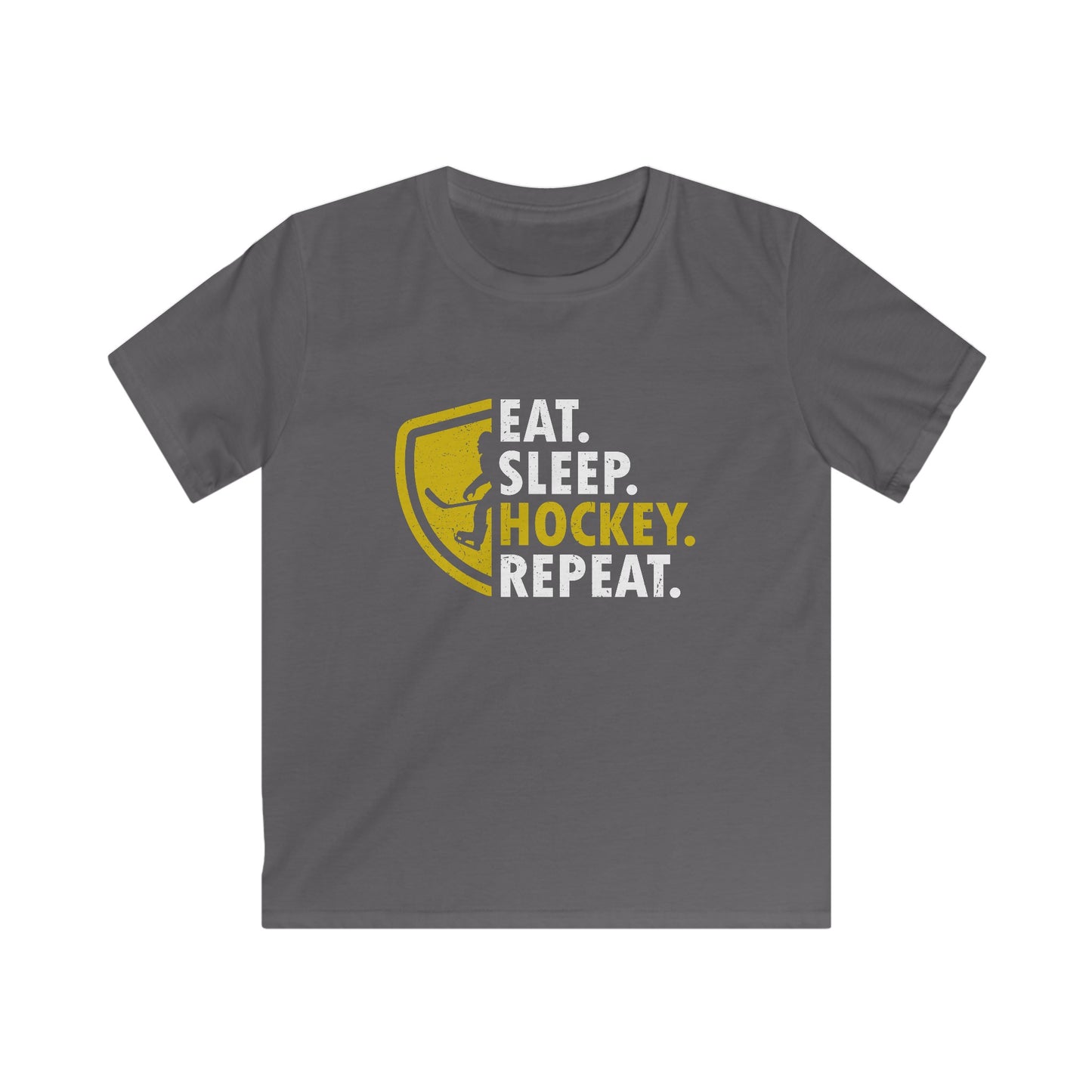 Kids Eat Sleep Hockey Repeat Tee