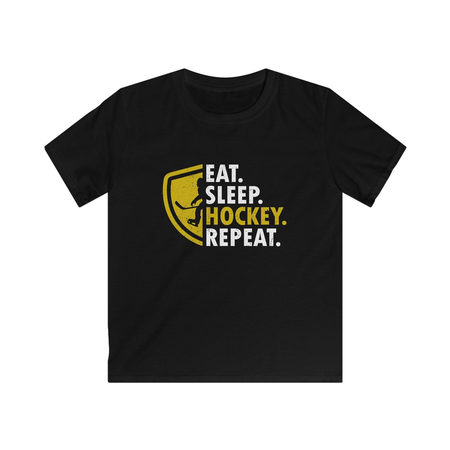 Kids Eat Sleep Hockey Repeat Tee