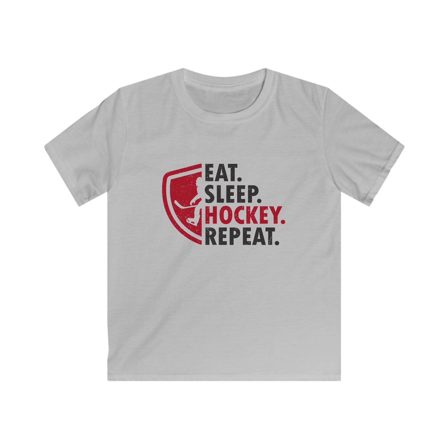 Kids Eat Sleep Hockey Repeat Tee