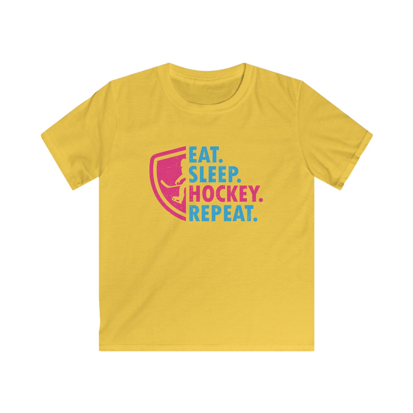 Kids Eat Sleep Hockey Repeat Tee