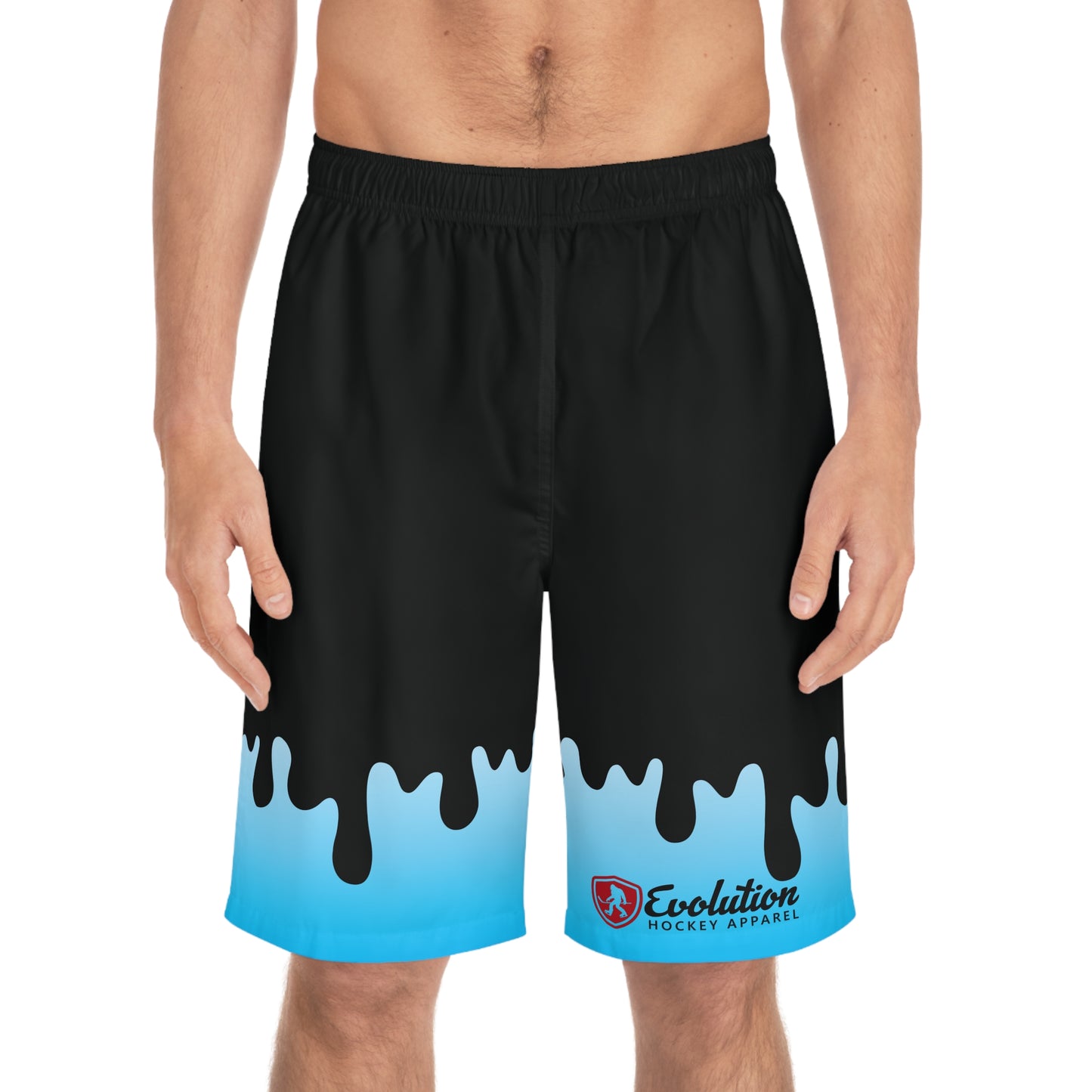 Men's Melted Black & Blue Board Shorts