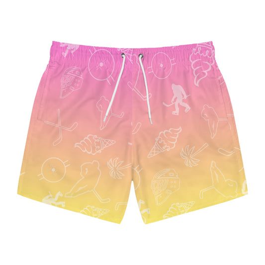 (XS) Pink Lemonade Swim Trunks