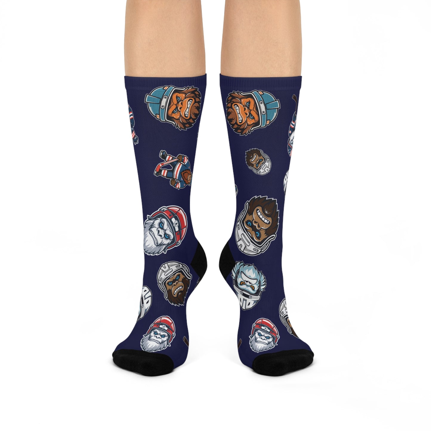 Hockey Bigfoot Graphic Socks