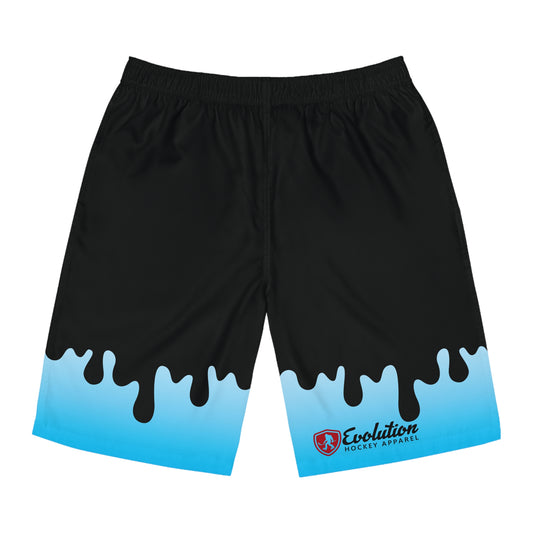 Men's Melted Black & Blue Board Shorts