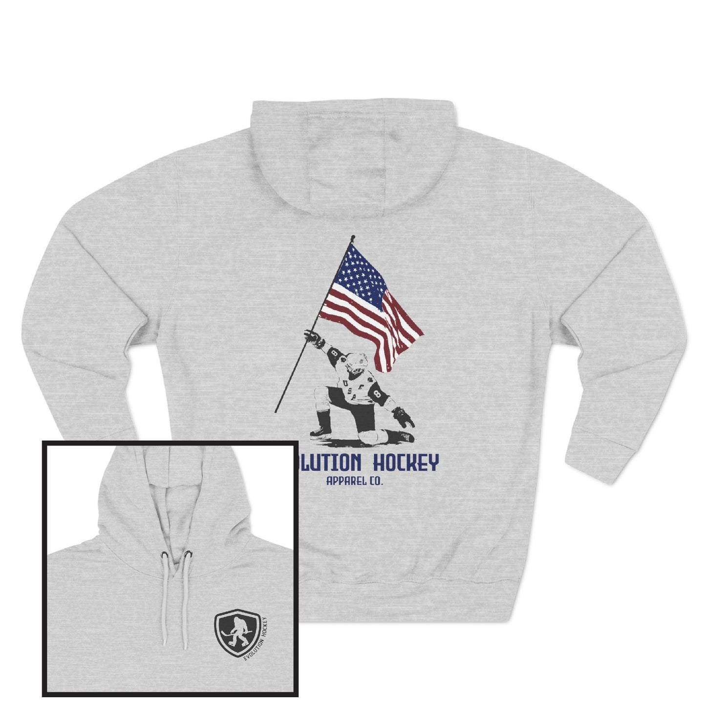 Evolution Hockey Skater USA Flag Hoodie